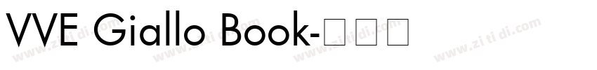 VVE Giallo Book字体转换